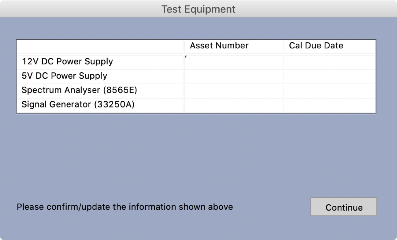 Asset Number List VI