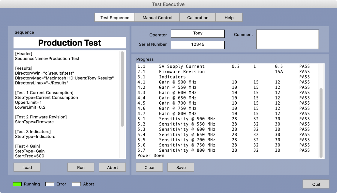Test Sequence
